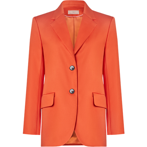 Пиджак LiLa, средней длины, силуэт прямой, размер S, оранжевый