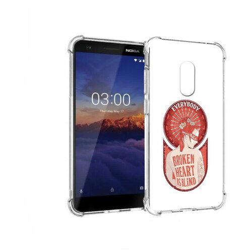 Чехол задняя-панель-накладка-бампер MyPads девушка разбитое сердце для Nokia 3.1 противоударный
