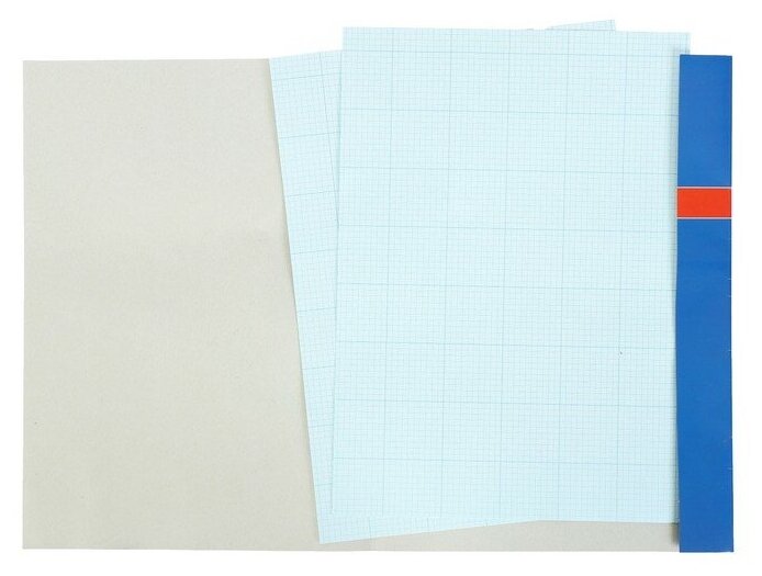Бумага масштабно-координатная А4, папка, 10 листов, голубая сетка