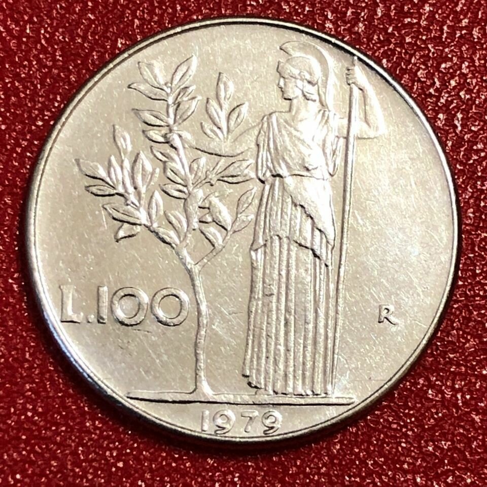 Монета Италия 100 лир 1979 год #5-8