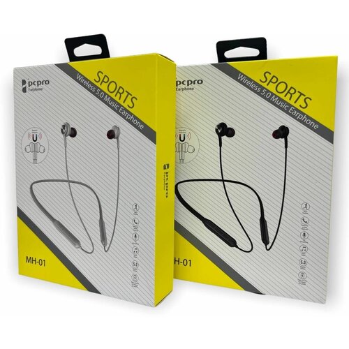 Беспроводные спортивные наушники с шейным ободком PcPro MH-01 белый white BLUTOOTH-Гарнитура bluetooth наушники Спорт гарнитура 690₽