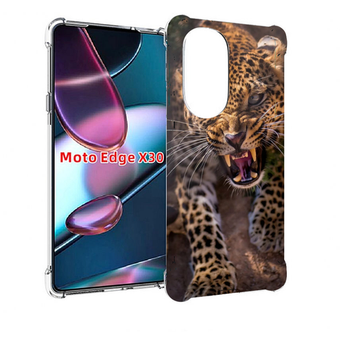Чехол MyPads Злой-гепард для Motorola Moto Edge X30 задняя-панель-накладка-бампер