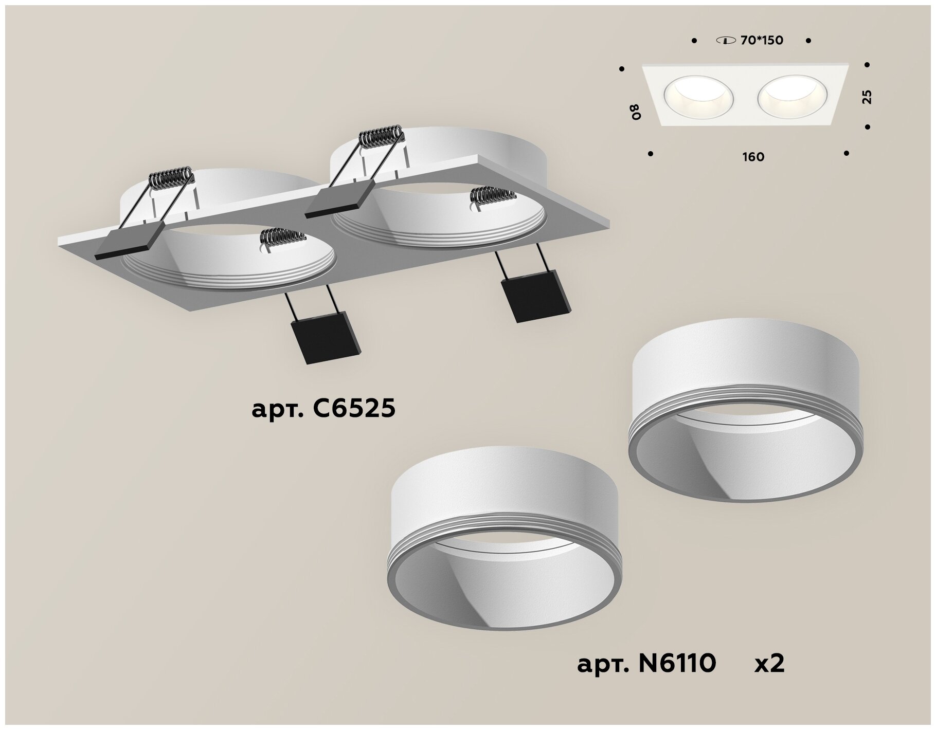 Встраиваемый светильник Ambrella Light Techno XC6525001 (C6525, N6110) - фотография № 2