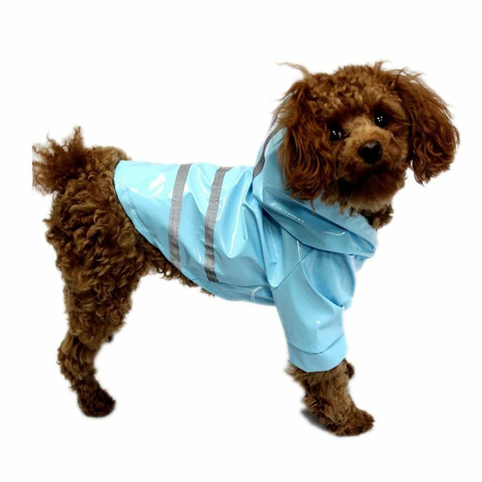 Плащ-дождевик с капюшоном для собак мелких и средних пород, размер ХL - фотография № 1
