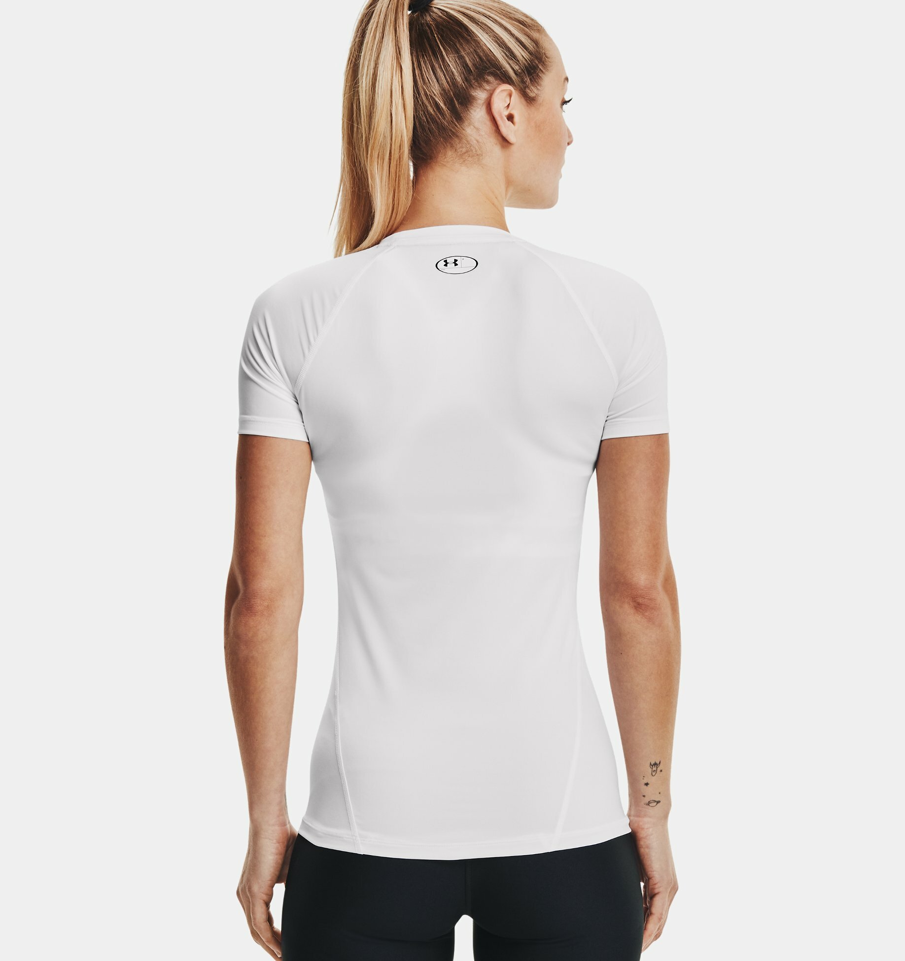 Футболка Under Armour HeatGear® Compression Short Sleeve, размер XS, белый — фото 1