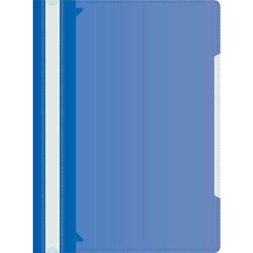 Папка-скоросшиватель Бюрократ -PS-K20BLU A4 прозрач. верх. лист карм. на лиц. стор. пластик синий 0.12/0.16