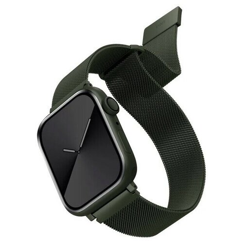 Ремешок Uniq Dante Strap Mesh Steel для Apple Watch 49/45/44/42 мм, цвет Зеленый (45MM-DANGRN)