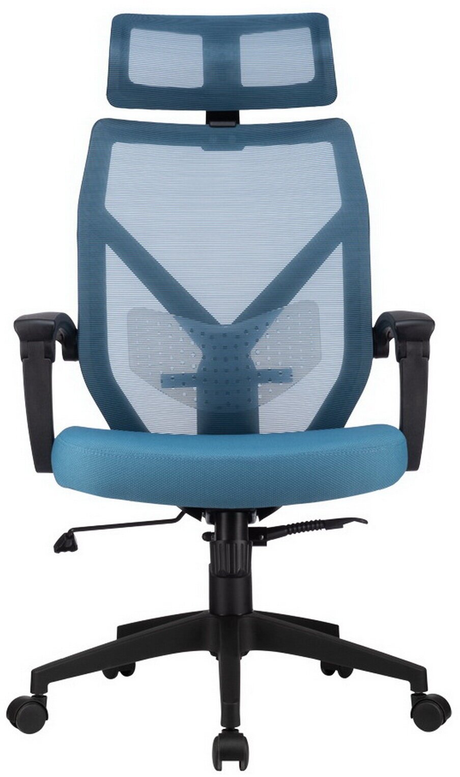 Компьютерное кресло RV Design OLIVER W-203 Синий / Чёрный каркас - фотография № 7