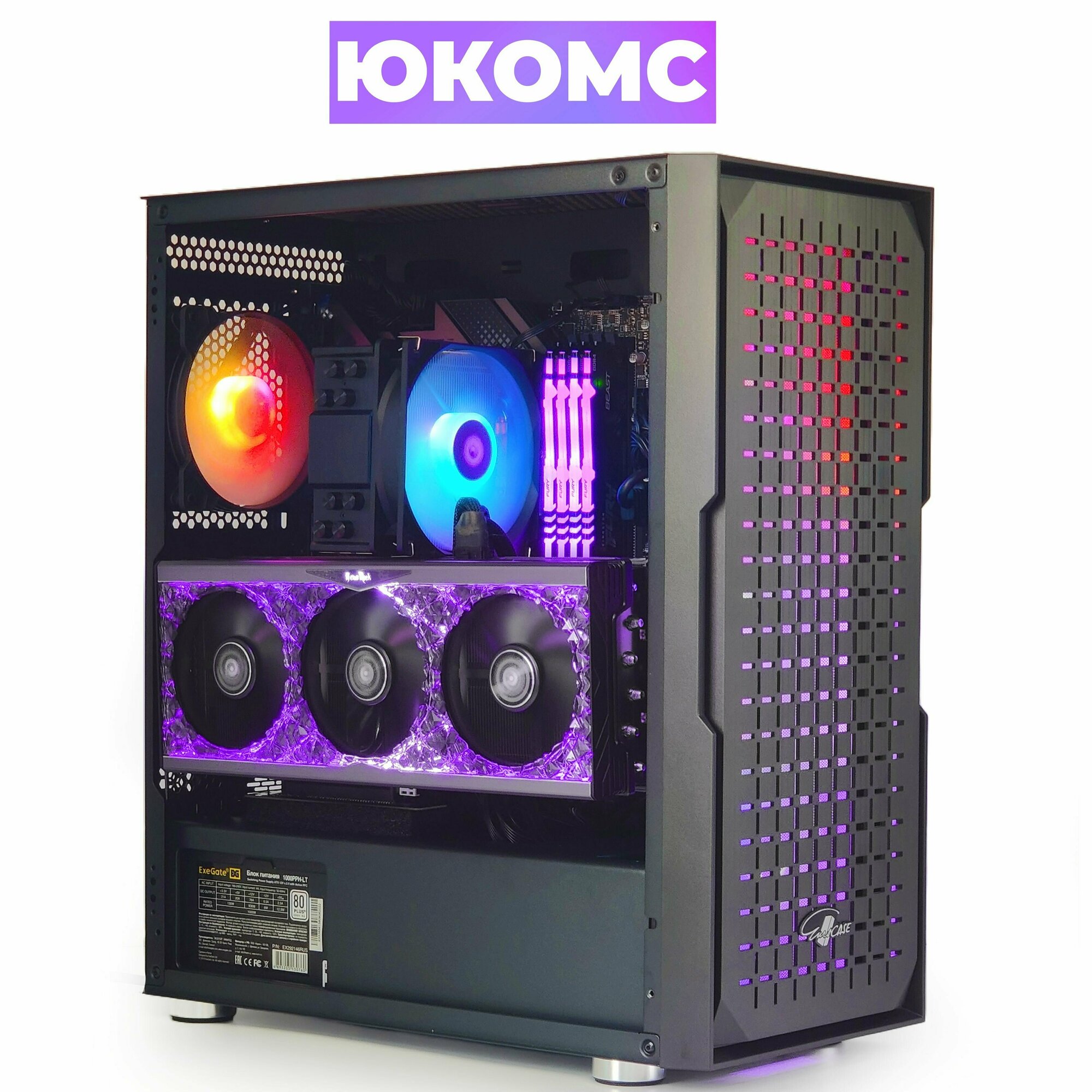 Игровой PC юкомс i7 3770, RTX 4080 16GB, SSD 120GB, 8GB DDR3, БП 1000W, win 10 pro, Big black case — купить в интернет-магазине по низкой цене на Яндекс Маркете