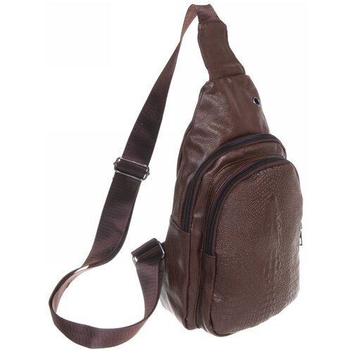 фото Сумка мужская "major-crocodile" цвет коричневый два отделения 29*17*5,5см ультрамарин