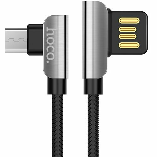 Кабель микро USB Am-microB Hoco 2.4A Black кабель hoco u58 usb microusb 1 2 метра цвет красный