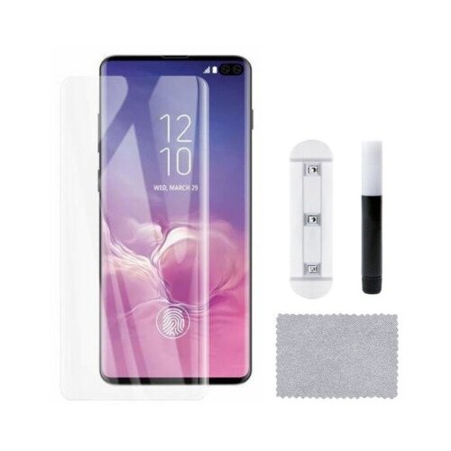 Защита экрана Curved Защитное стекло с ультрафиолетом для Samsung Galaxy S10+