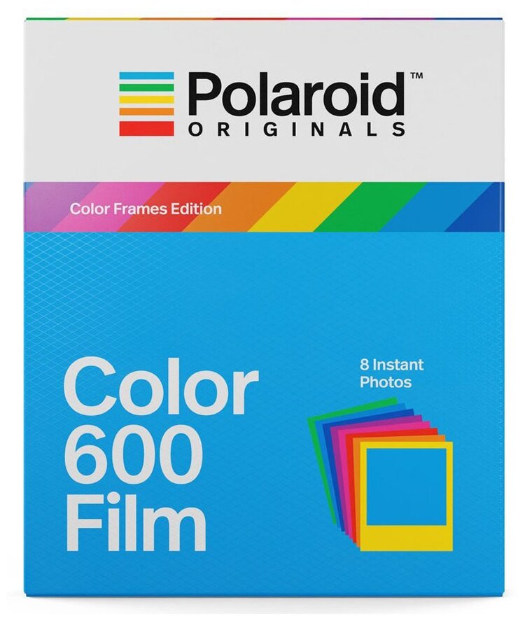 Картридж для моментальной фотографии Polaroid 600 Color Film, цветные рамки, 8 шт.
