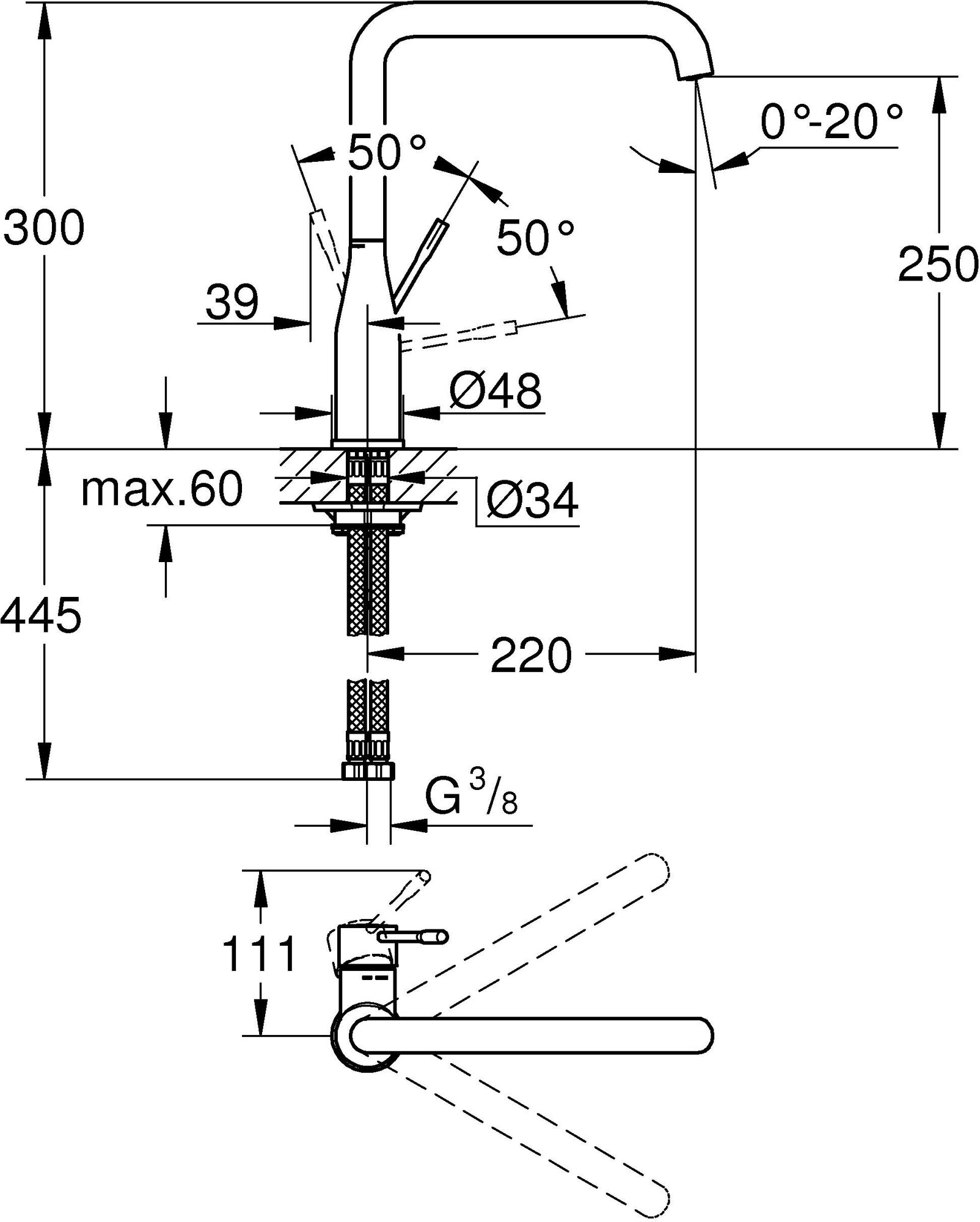 Смеситель для мойки GROHE - фото №12