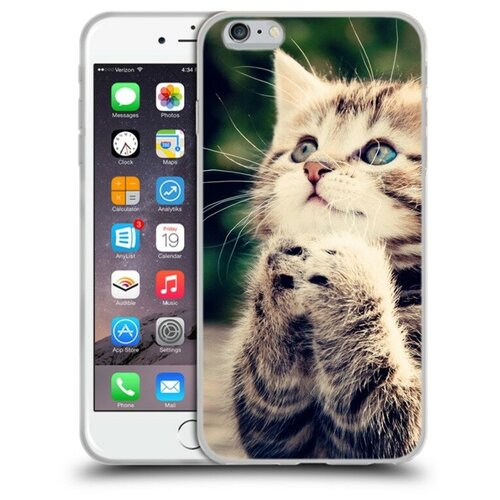дизайнерский пластиковый чехол для iphone 6s Дизайнерский силиконовый чехол для Iphone 6 Plus/6s Plus Котята