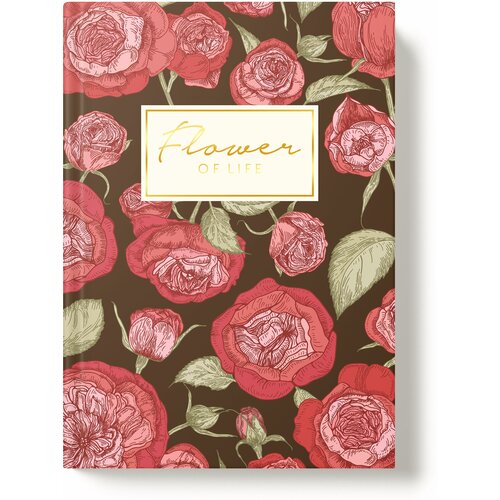 Записная книжка А5, линия, Academy Style Розы, 160л, твердая обложка, 13495