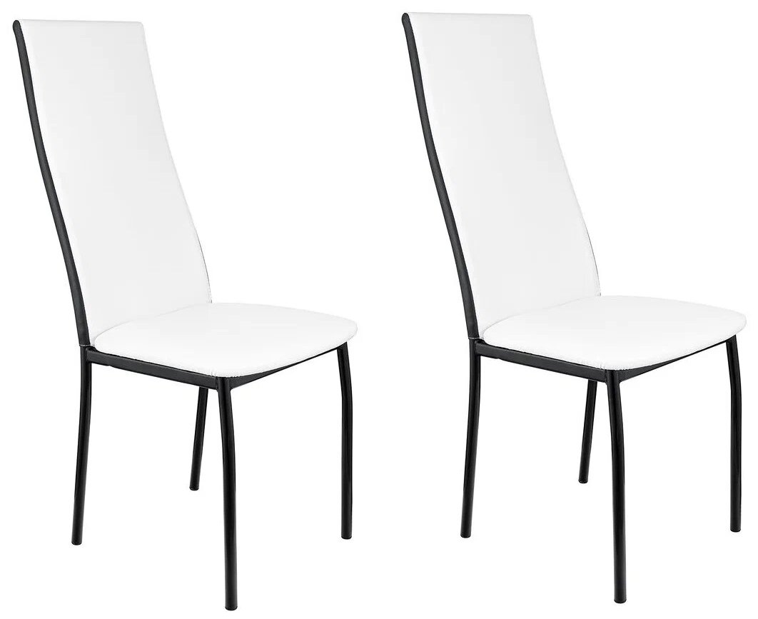 Комплект стульев (2штуки) KETT-UP Hamburg (Гамбург), KU132П, цвет черный / белый, с вставкой