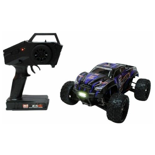 радиоуправляемый монстр himoto hammer brushless 4wd rtr масштаб 1 18 2 4g e18hml Радиоуправляемый монстр Remo Hobby SMAX Brushless V2.0 (синий) 4WD 2.4G 1/16 RTR, RH1635V2-BLUE