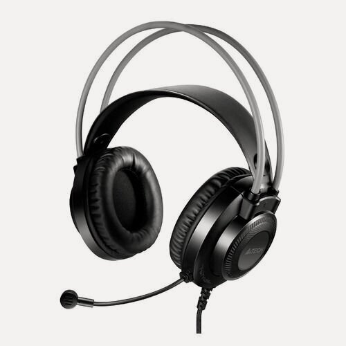 Изображение товара Гарнитура A4TECH Fstyler FH200i, для компьютера, накладные, проводные, серый [fh200i grey]