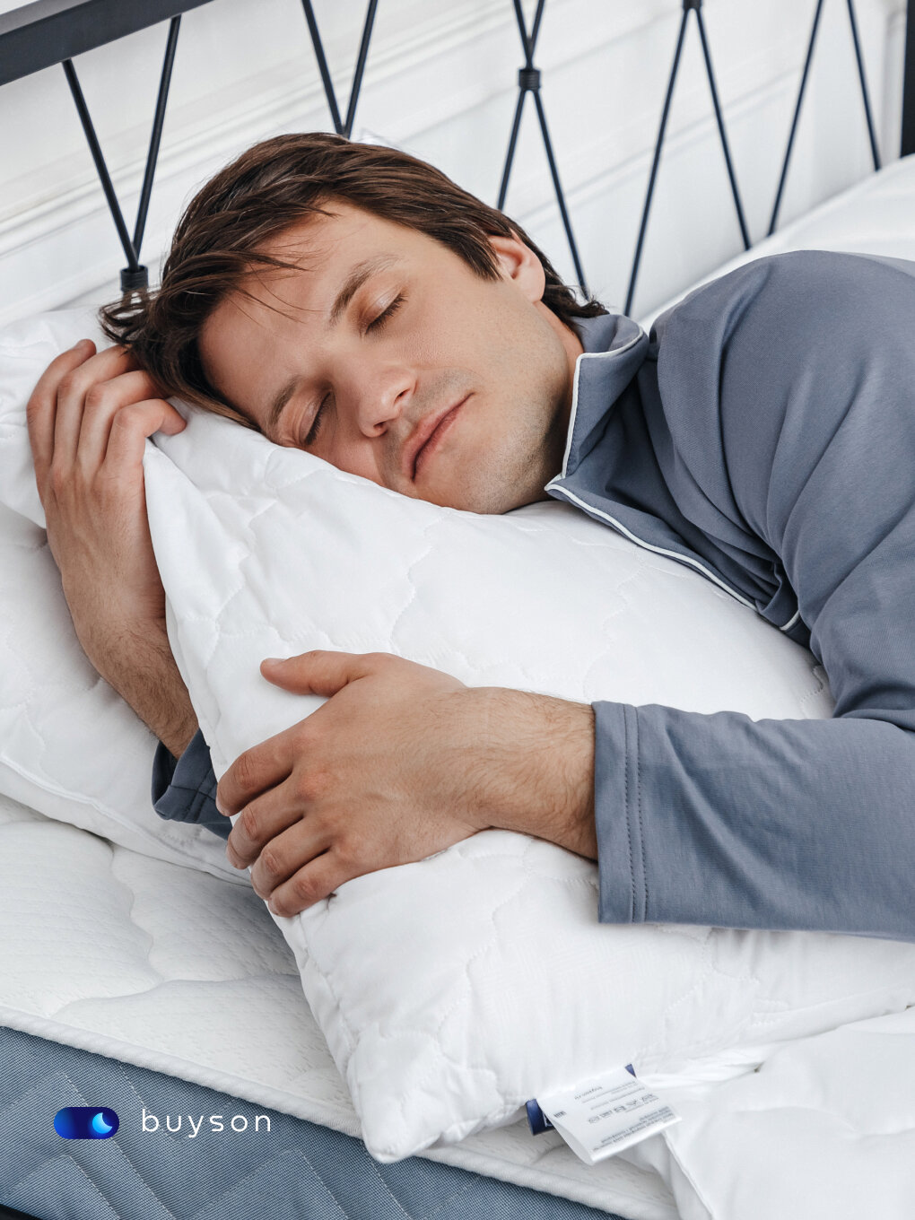 Анатомическая латексная подушка для сна buyson BuyRelax, 50х70 см - фотография № 5
