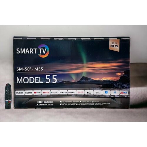 Телевизор android TV Q90 55s FullHD Черный Bluetooth 3782000₽