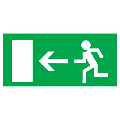Наклейка эвакуационный знак "Направление к эвакуационному выходу налево", 100х300 мм, Rexant {56-0025}