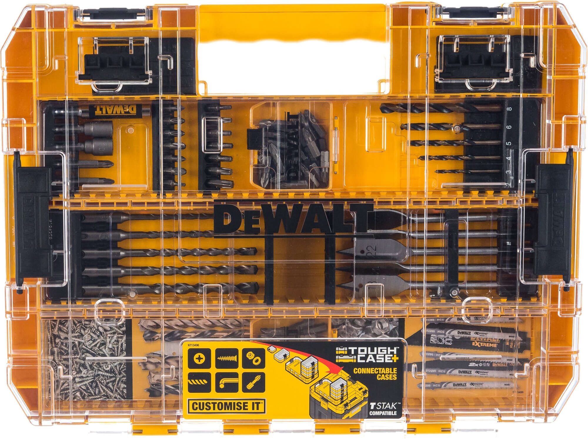 Набор бит и свёрл DeWALT DT70762, 85 предм., желтый - фотография № 4