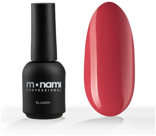 Гель-лак для ногтей Monami Main color 1, карминовый красный 8 г
