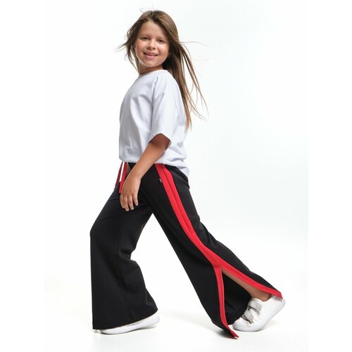 Брюки спортивные Mini Maxi, размер 134, черный, красный брюки rostik размер 134 черный