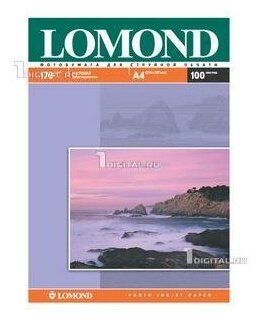 Фотобумага Lomond двусторонняя A3, 170 г/м2 (100 листов) матовая / матовая (0102012)