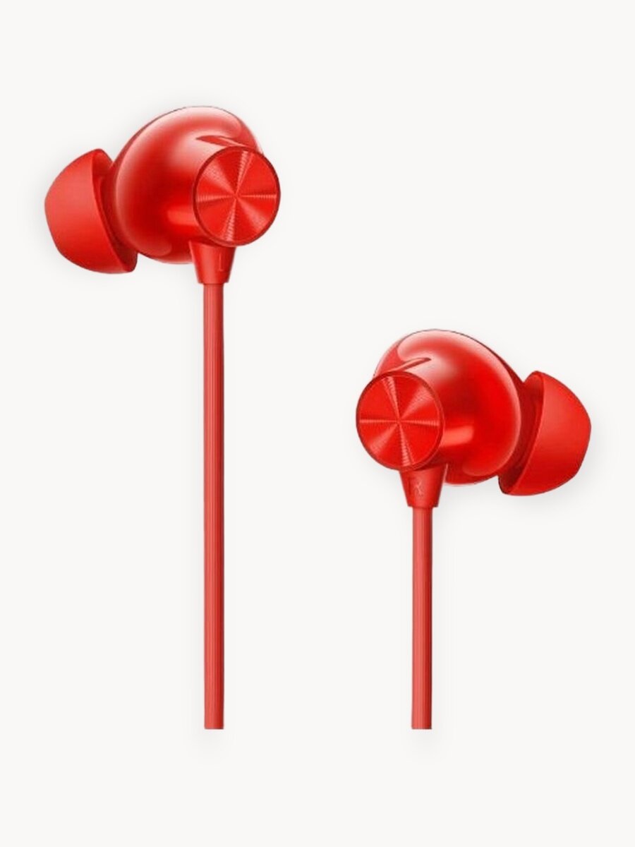 Hаушники OnePlus Bullets Wireless Z3, на шею, (Samba Sunset) красные