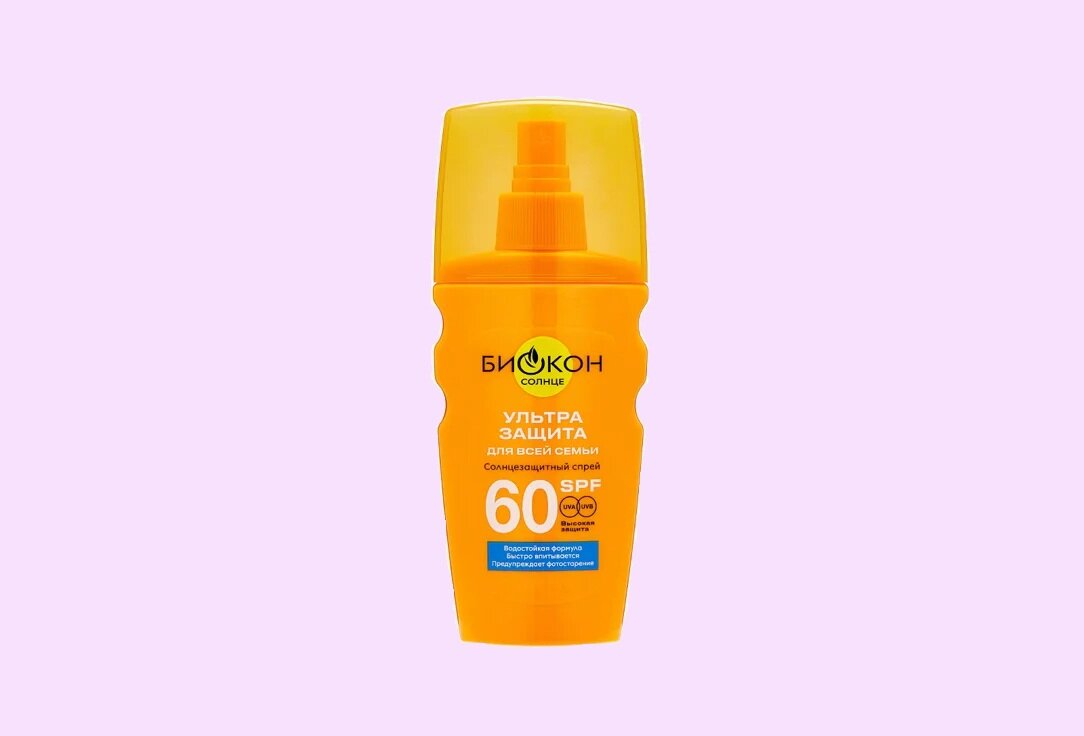Солнцезащитный спрей для тела SPF 60 Биокон Sunscreen spray, 160 мл