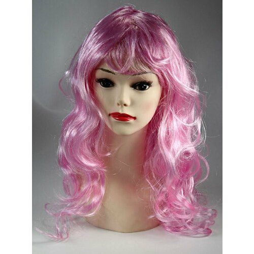 Карнавальный парик волнистый розовый карнавальный парик волнистый розовый