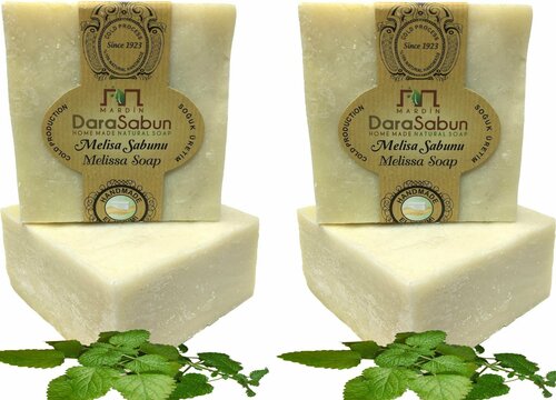 Dara Sabun, Натуральное Турецкое мыло, мелиса 2 шт, регенерация, уход, 140 гр, Дара сабун