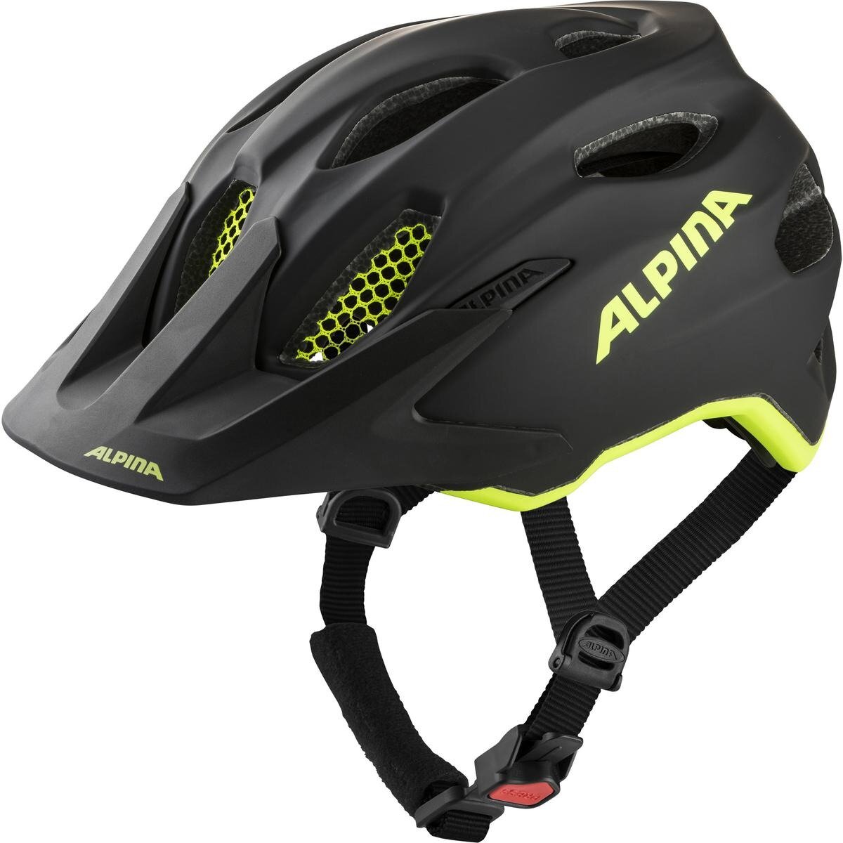 Alpina Велошлем Alpina Carapax Jr. Flash Black/Neon Yellow Matt цвет Черный-Желтый ростовка 51-56см