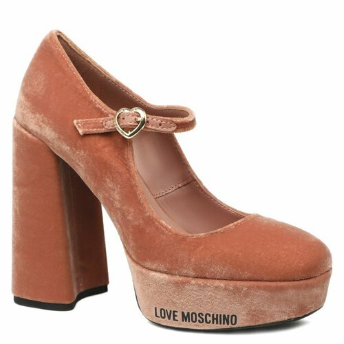 Туфли LOVE MOSCHINO, размер 41, бежево-розовый туфли мэри джейн love moschino размер 38 черный