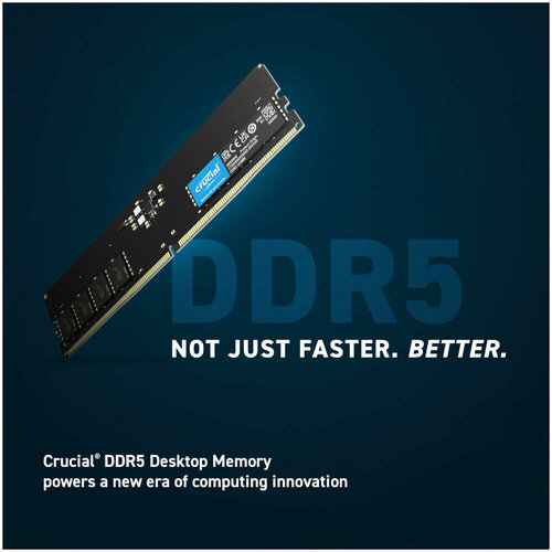 фото Модуль памяти dimm 32gb ddr5 pc44800 5600mhz crucial (ct32g56c46u5)