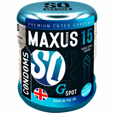78482 Maxus G-spot, 15 шт. Презервативы с двойной спиралью