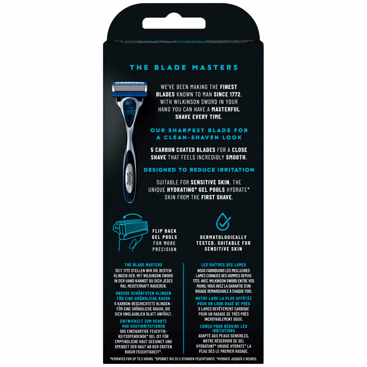 Wilkinson Sword Бритва HYDRO 5 (1 станок, 1 кассета), 5 лезвий, "флип-триммер", плав. головка, гелевая увл. полоска — фото 1