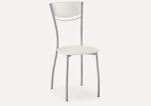 Изображение товара Стул обеденный Woodville Goki с мягкой спинкой белый полимер / светлый мусс