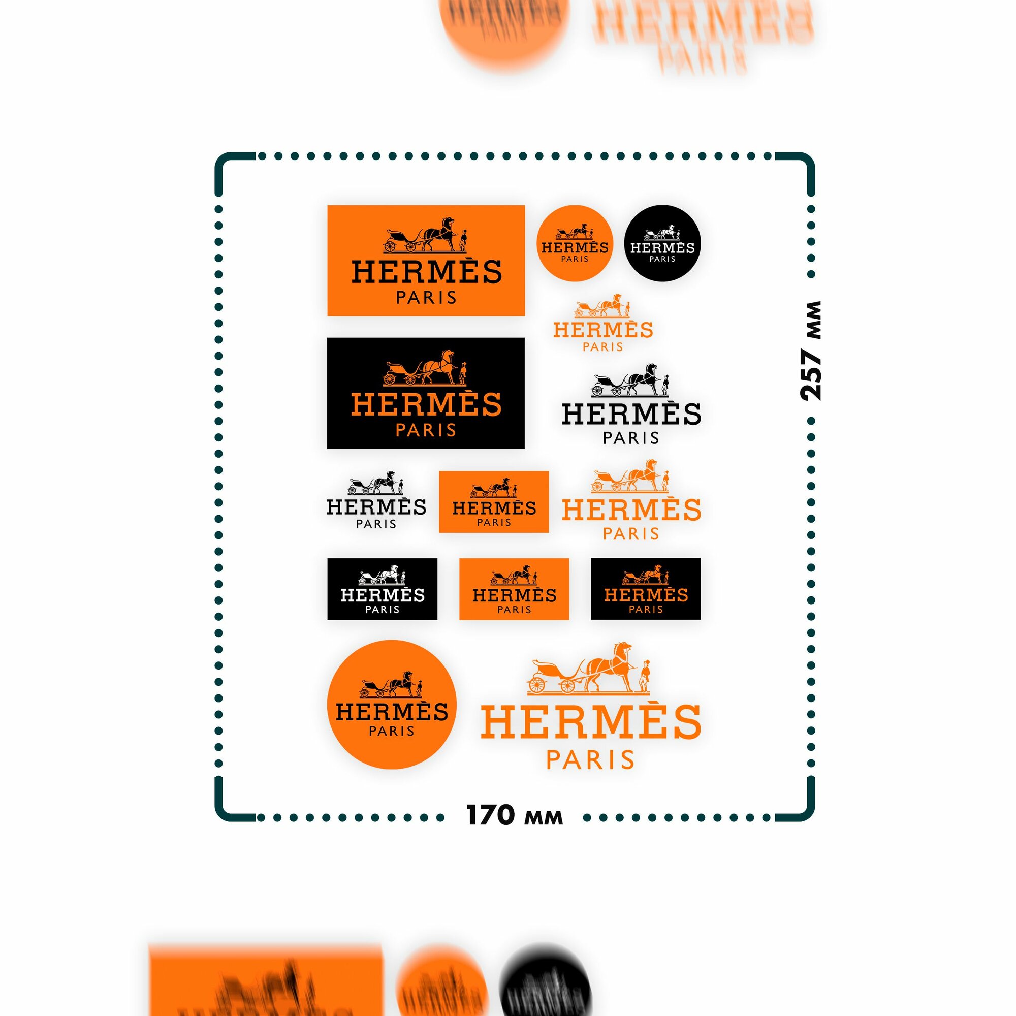 Термонаклейки на одежду Hermes — фото 1