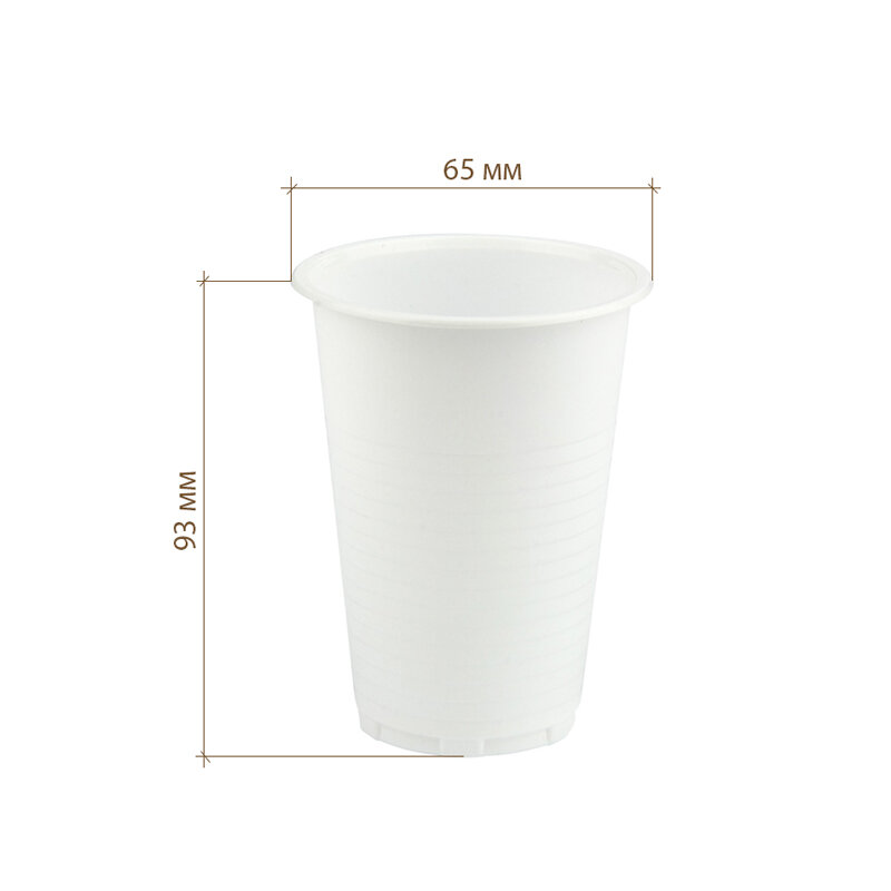 фото Стаканы одноразовые 100 шт, пластиковые, 200 мл, прозрачные