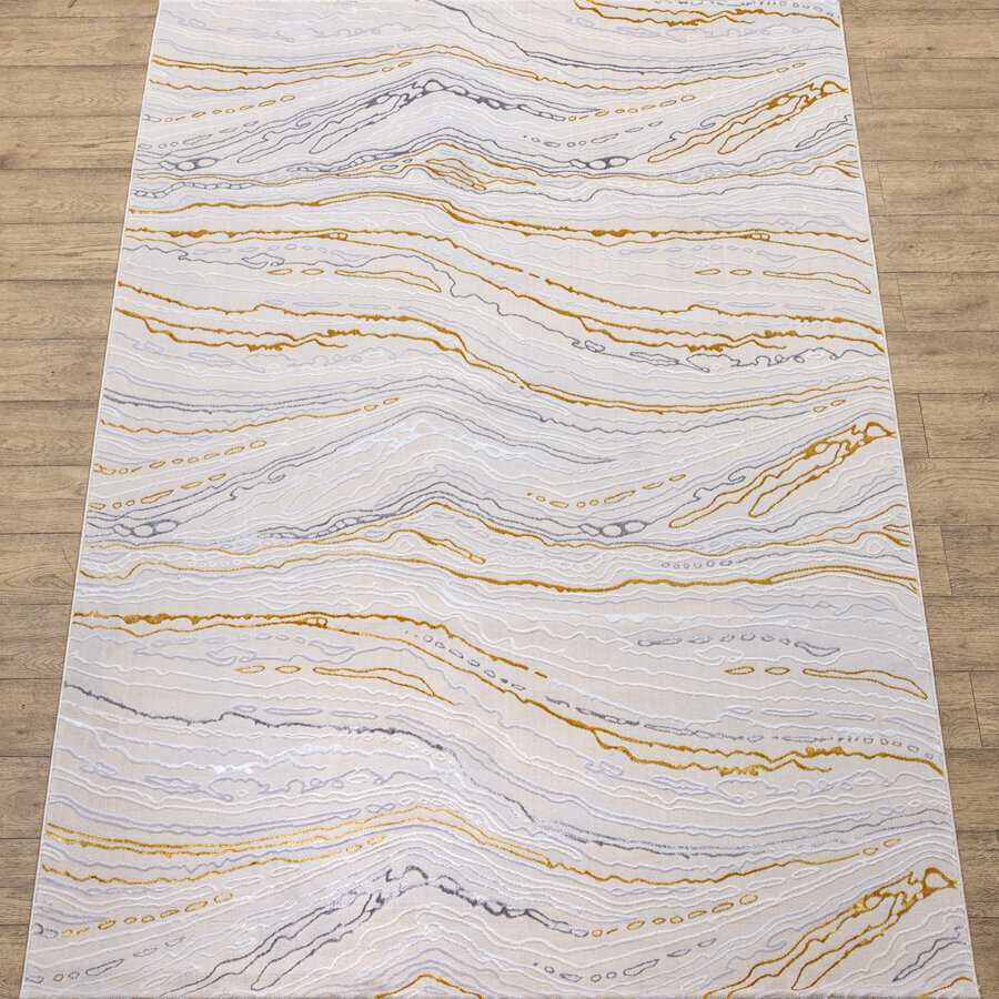 Ковер Турецкий Aruna дизайн F592AS цвет BEIGE / GOLD 1.2x1.8м