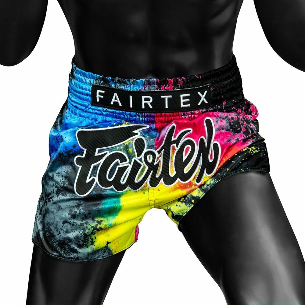 Шорты для единоборств Fairtex Fairtex, размер M, черный, синий, желтый, красный
