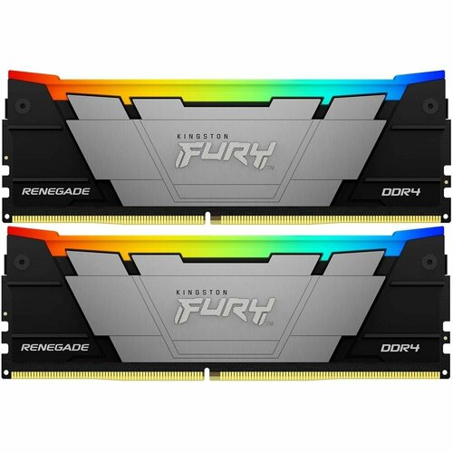 Модуль памяти DIMM 32Gb 2х16Gb DDR4 PC28800 3600MHz Kingston Fury Renegade RGB Black KF436C16RB12AK232 13930₽