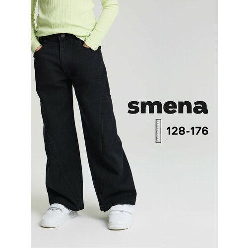 фото Джинсы smena осень-зима 2025, размер 134/64, черный