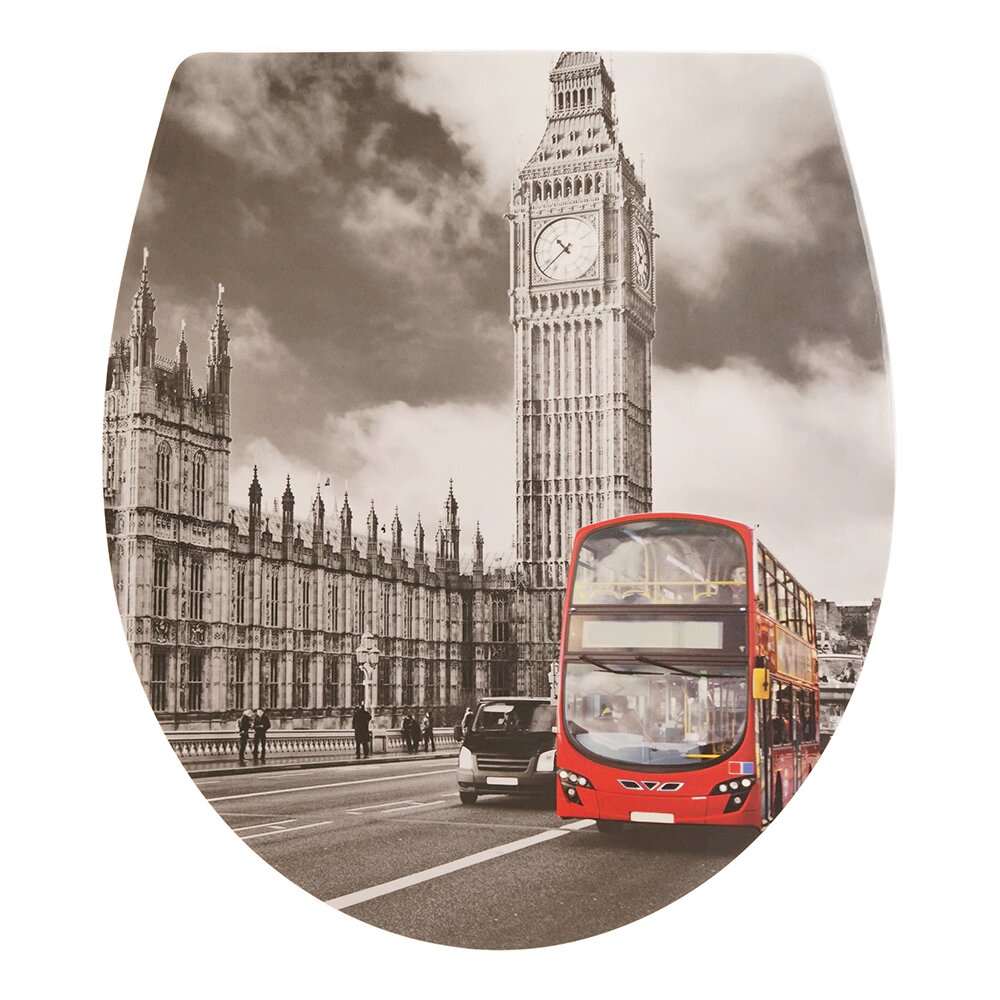 Сиденье для унитаза FLUMEN Лондон Стрит дюропласт микролифт