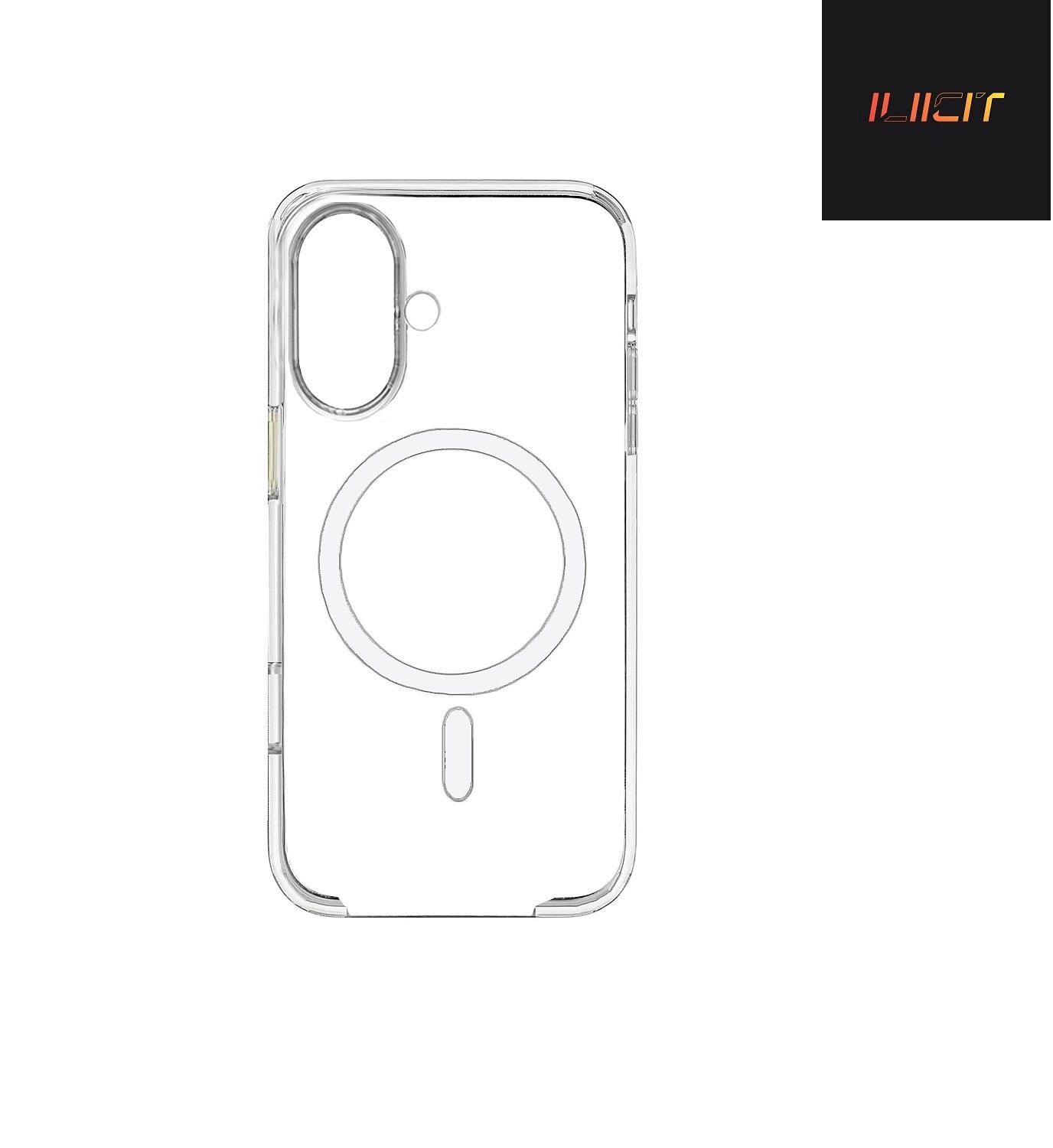 Чехол iPhone 16 Clear Case PC (MagSafe + анимация NFC) ORG (IS004127)