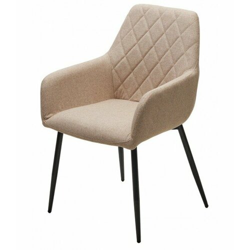 Стул NOVARA Barrel-09 Бежевый, ткань / черный каркас M-City