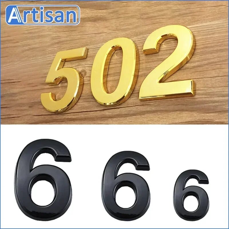 Самоклеящиеся номера домов из АБС пластика 3-12 см Silver Number 5 50x35 mm